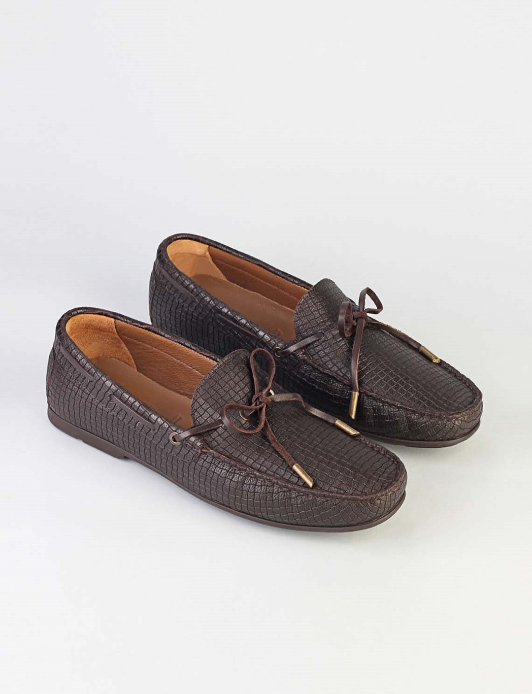Genuine Leather Brown Men Loafers