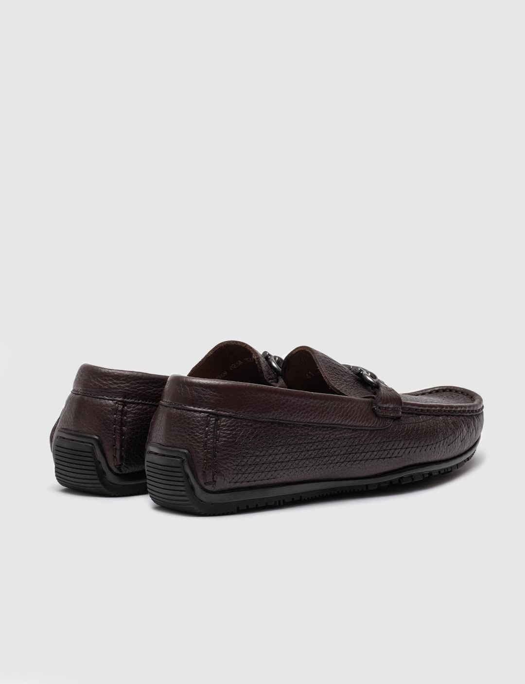 Men Brown Genuine Leather Bit Loafers