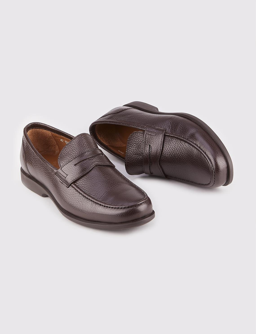 Genuine Leather Brown Men Loafers