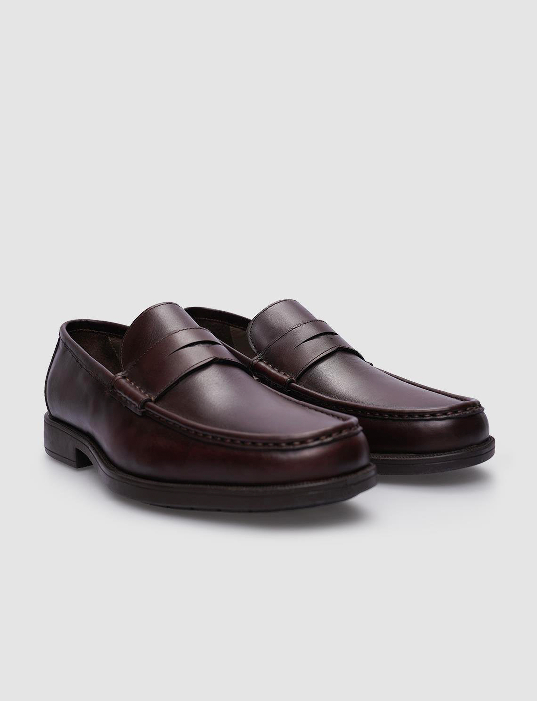Men Genuine Leather Brown Shoes