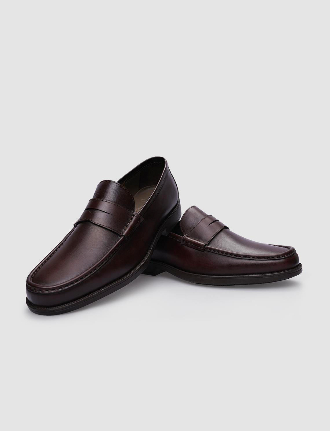 Men Genuine Leather Brown Shoes