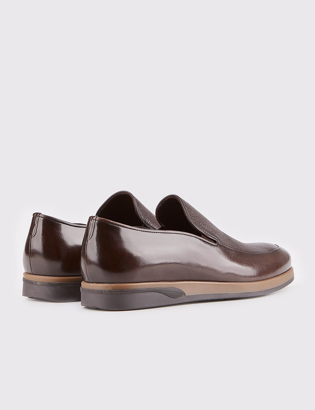 Genuine Leather Brown Men Classic Shoes