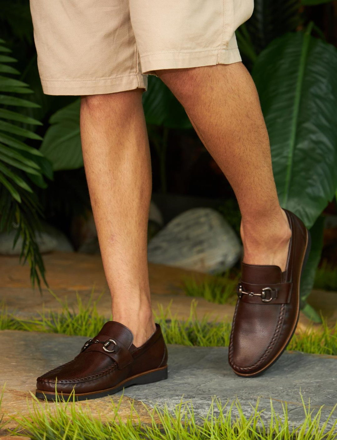 Hakiki Deri Kahverengi Toka Aksesuarlı Erkek Günlük Ayakkabı