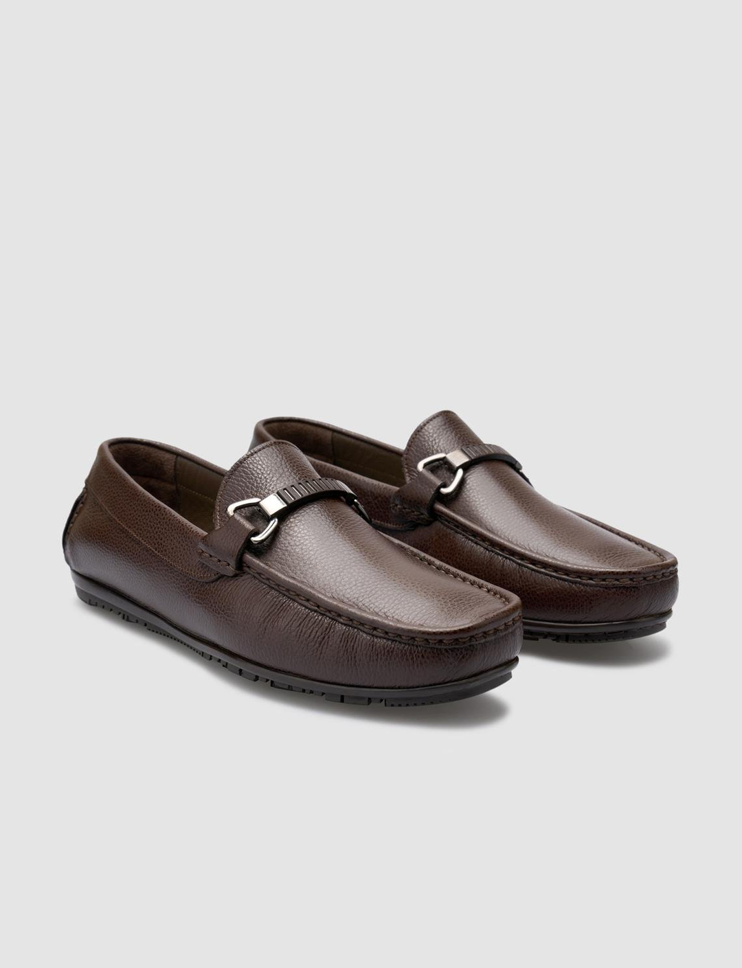 Hakiki Deri Kahverengi Toka Detaylı Erkek Loafer