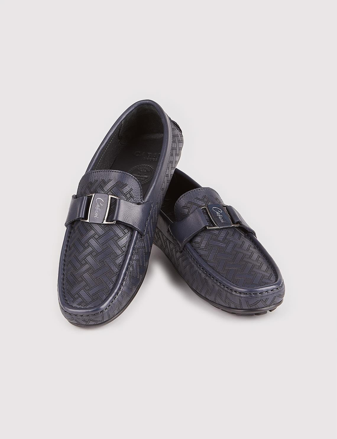 Hakiki Deri Kauçuk Tabanlı Lacivert Erkek Loafer Ayakkabı