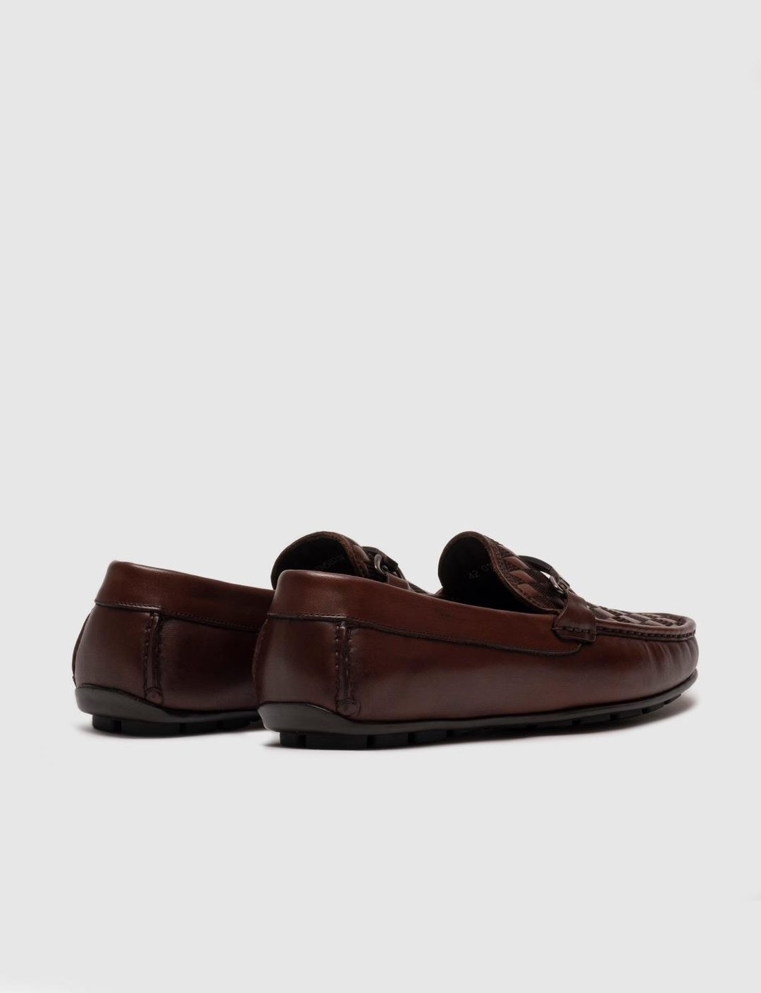 Hakiki Deri Kemerli Kahverengi Erkek Loafer Ayakkabı