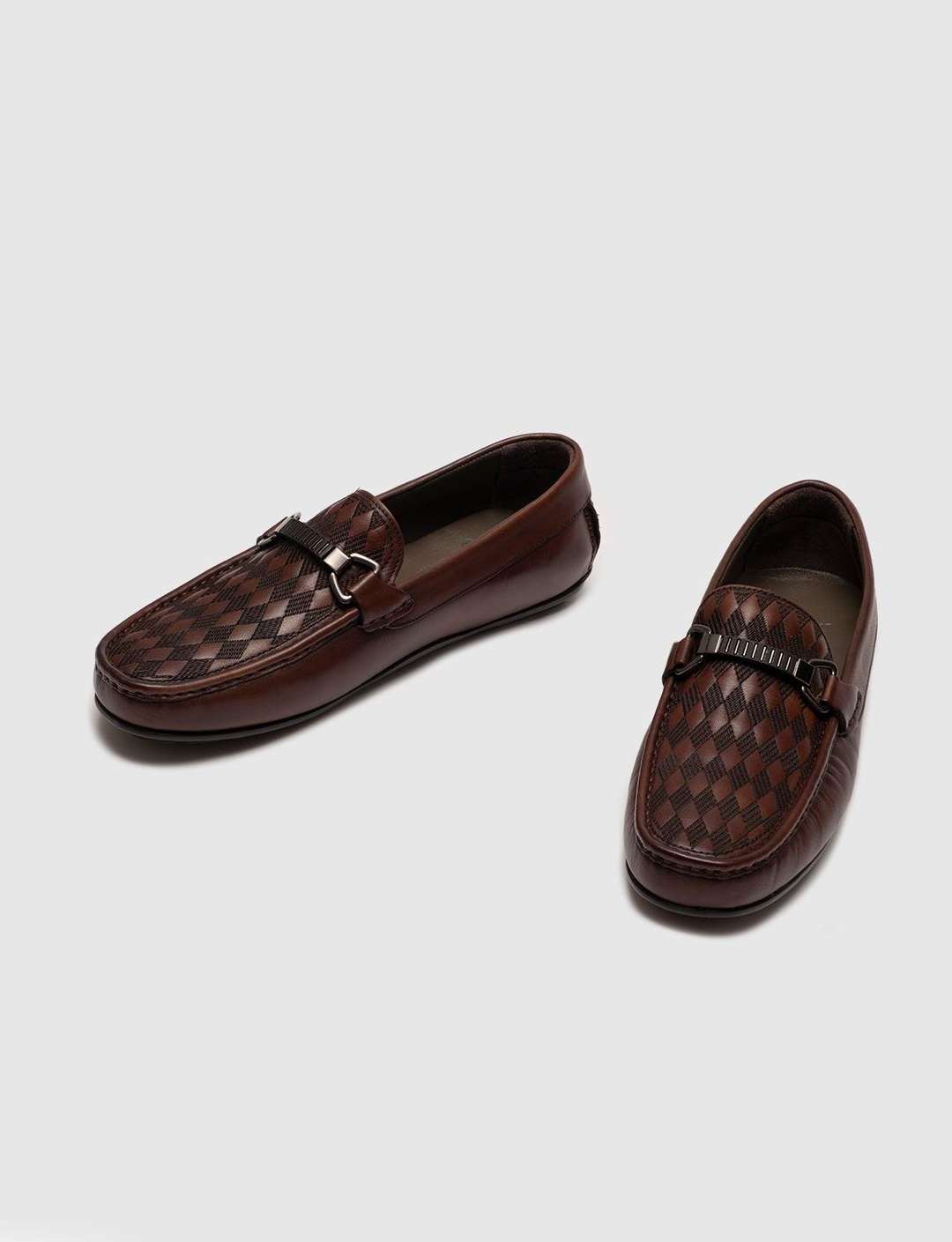 Hakiki Deri Kemerli Kahverengi Erkek Loafer Ayakkabı