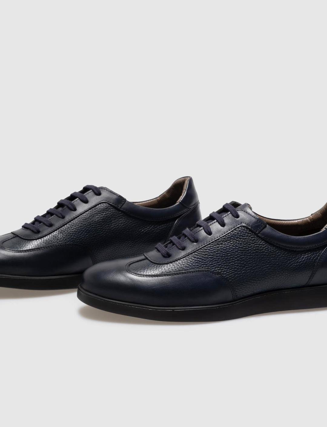 Hakiki Deri Lacivert Bağcıklı Erkek Günlük Ayakkabı