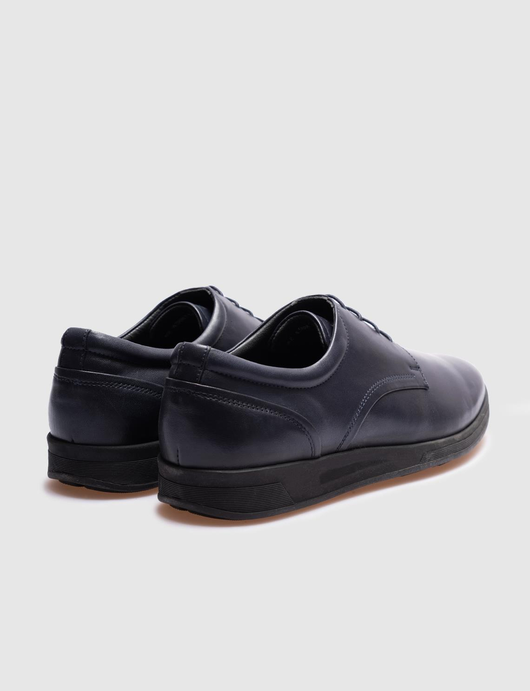 Hakiki Deri Lacivert Bağcıklı Erkek Günlük Ayakkabı