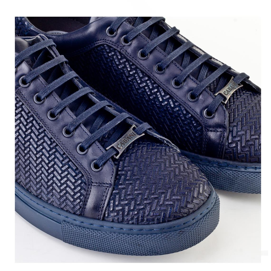 Hakiki Deri Lacivert Bağcıklı Erkek Günlük Ayakkabı