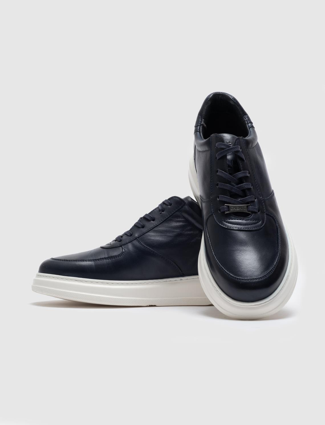 Hakiki Deri Lacivert Bağcıklı Erkek Spor Ayakkabı