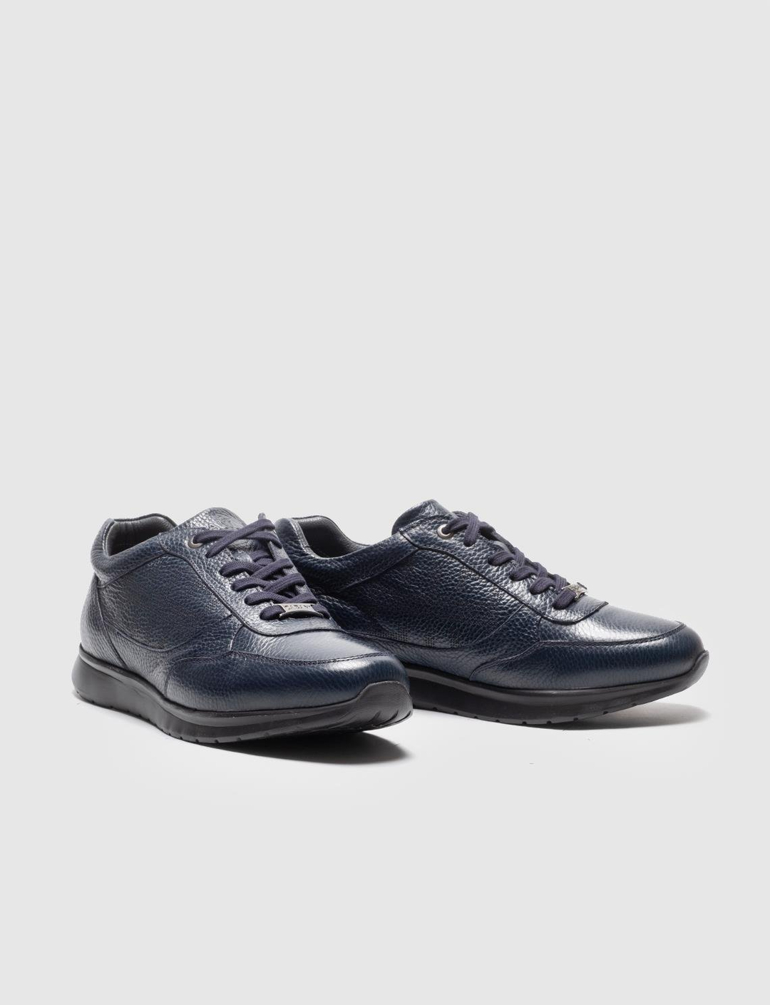 Hakiki Deri Lacivert Bağcıklı Erkek Spor Ayakkabı