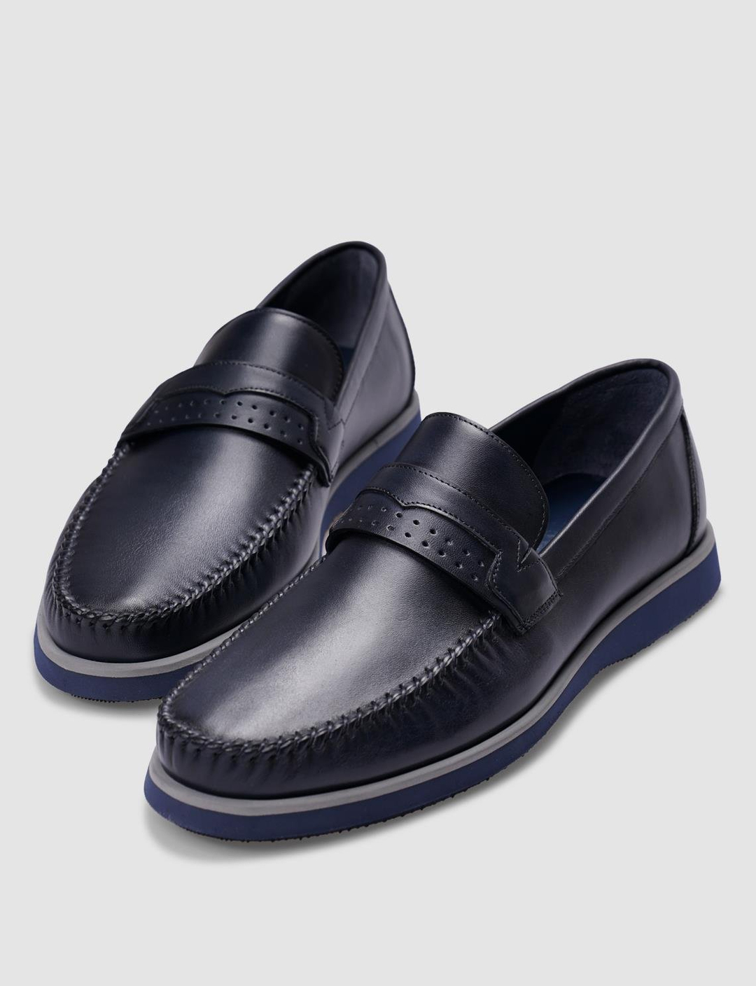 Hakiki Deri Lacivert Erkek Ayakkabı