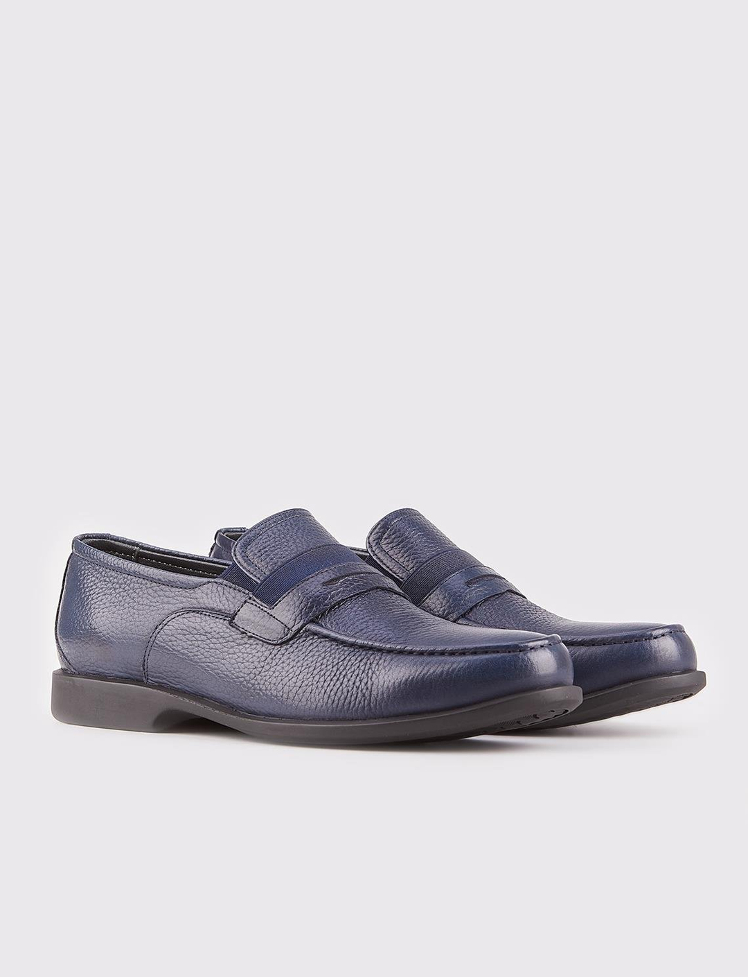 Hakiki Deri Lacivert Erkek Loafer