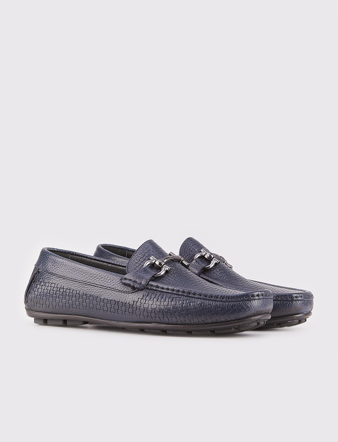 Hakiki Deri Lacivert Erkek Loafer