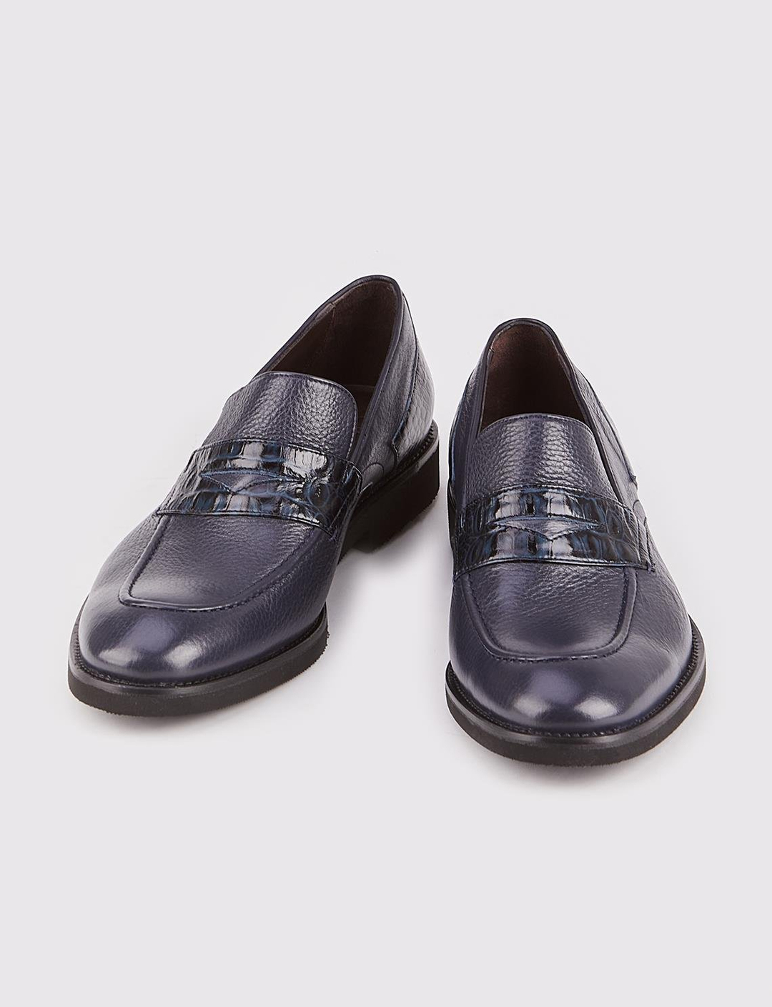 Hakiki Deri Lacivert Klasik Erkek Ayakkabı