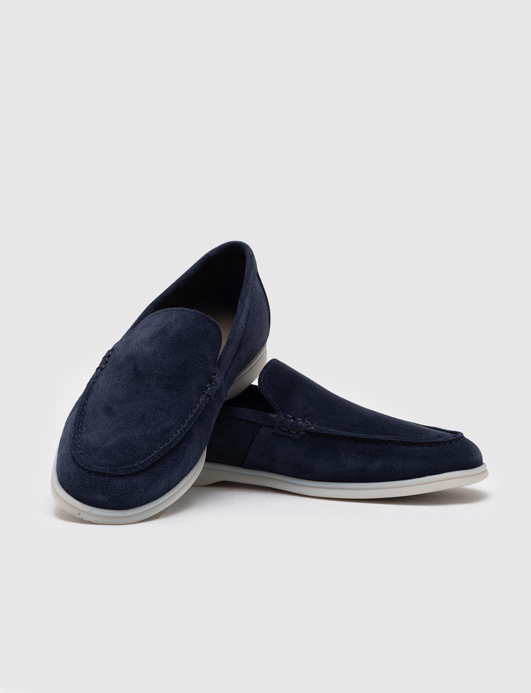 Hakiki Deri Lacivert Süet Erkek Günlük Ayakkabı