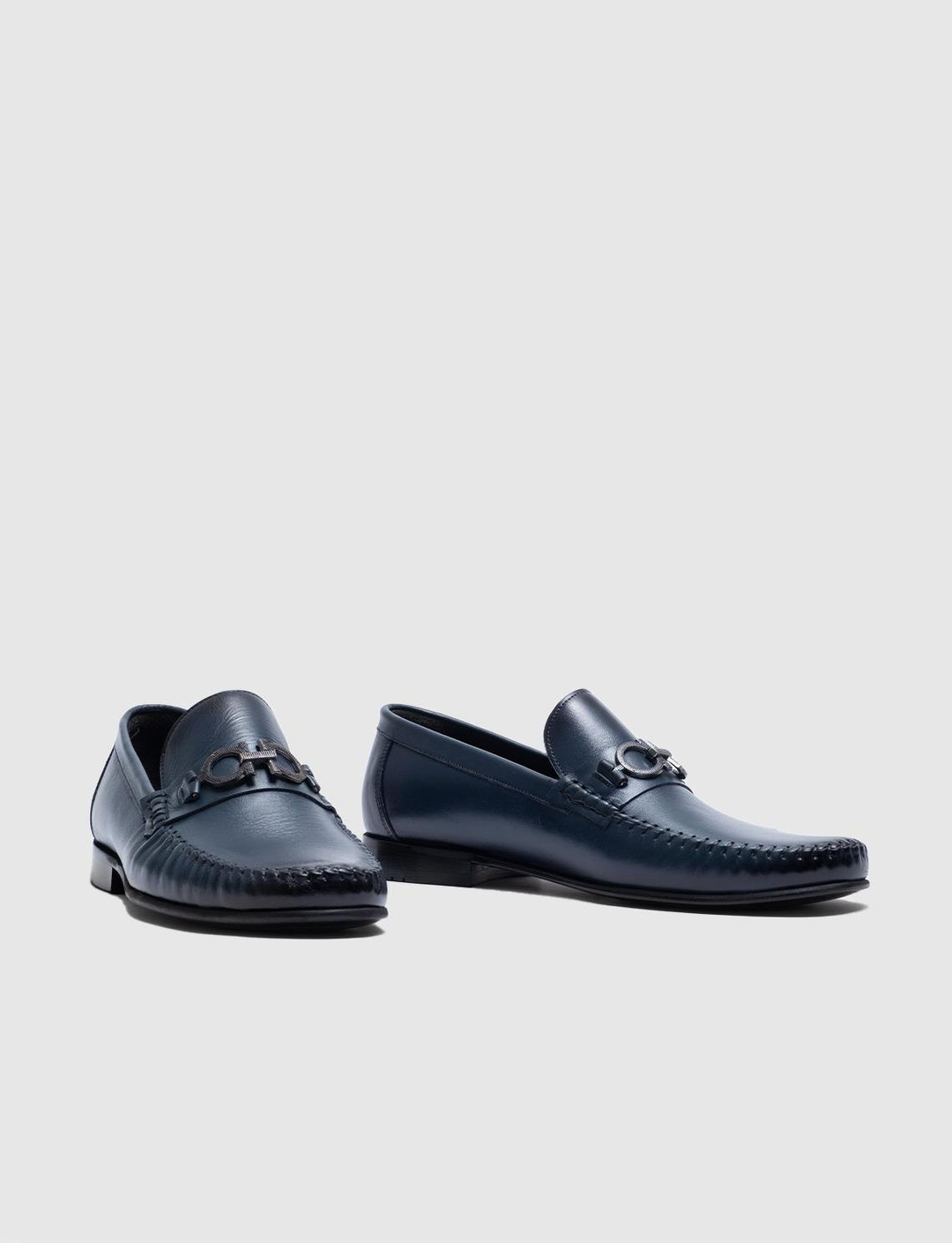 Hakiki Deri Lacivert Tokalı Erkek Klasik Ayakkabı