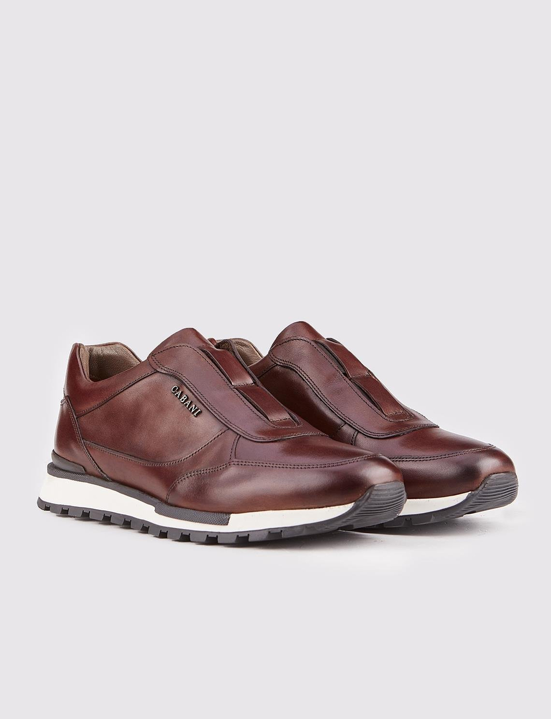 Hakiki Deri Light Kauçuk Taban Kahverengi Erkek Spor Ayakkabı