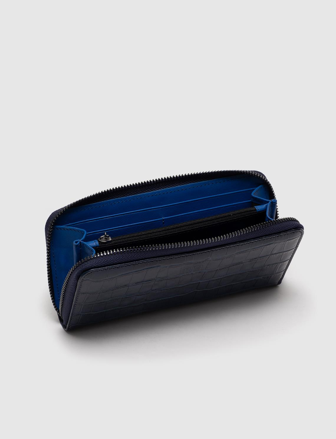 Hakiki Deri Mavi Kadın Cüzdan