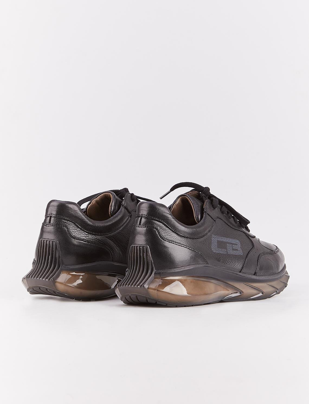 Hakiki Deri Mevsimlik Siyah Bağcıklı Erkek Spor Ayakkabı