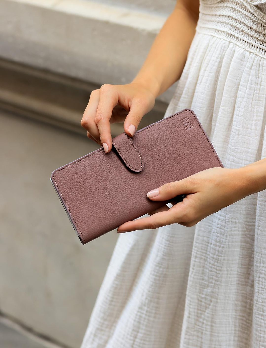 Women Pink Genuine Leather Wallet