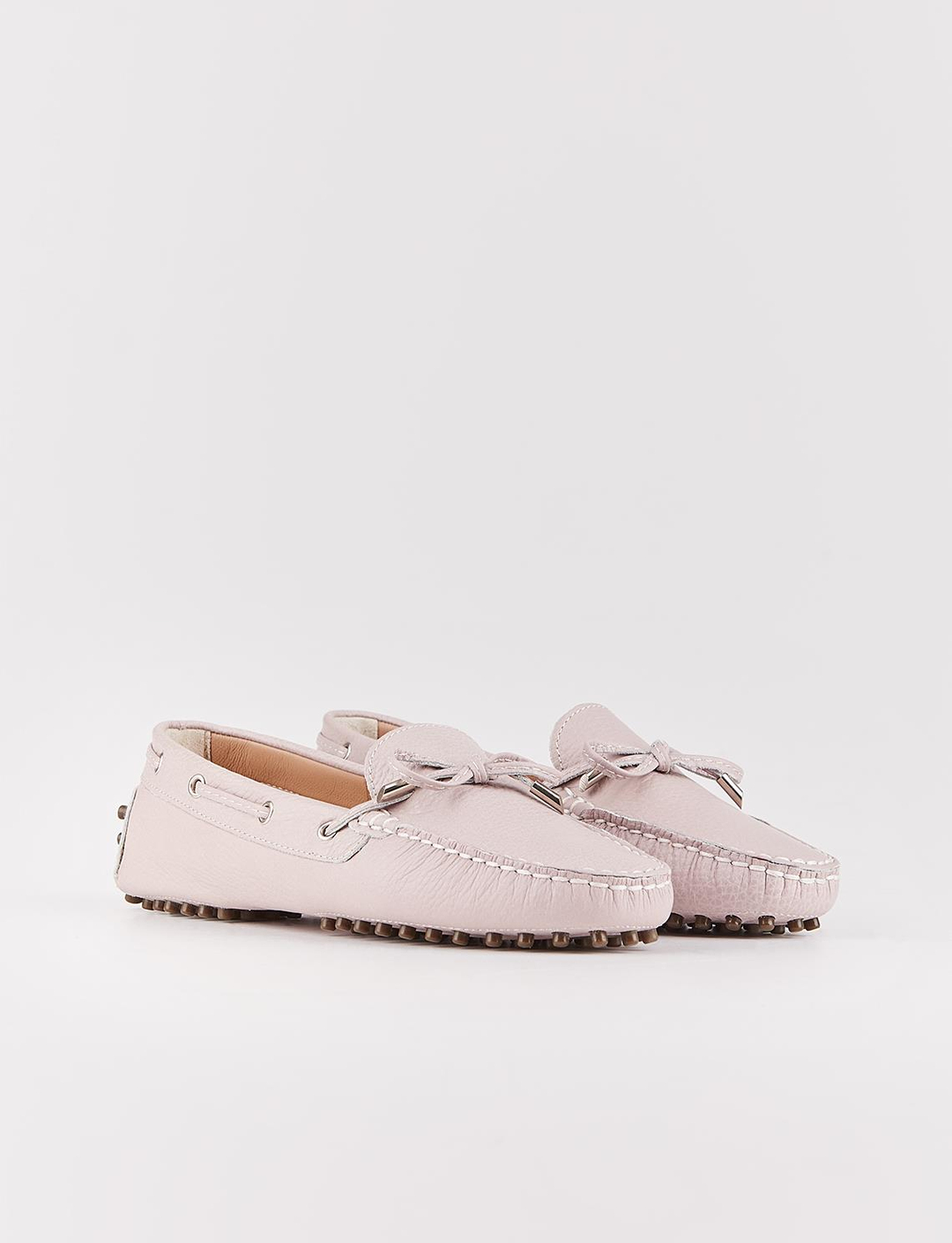 Women Light Pink Genuine Leather Loafers