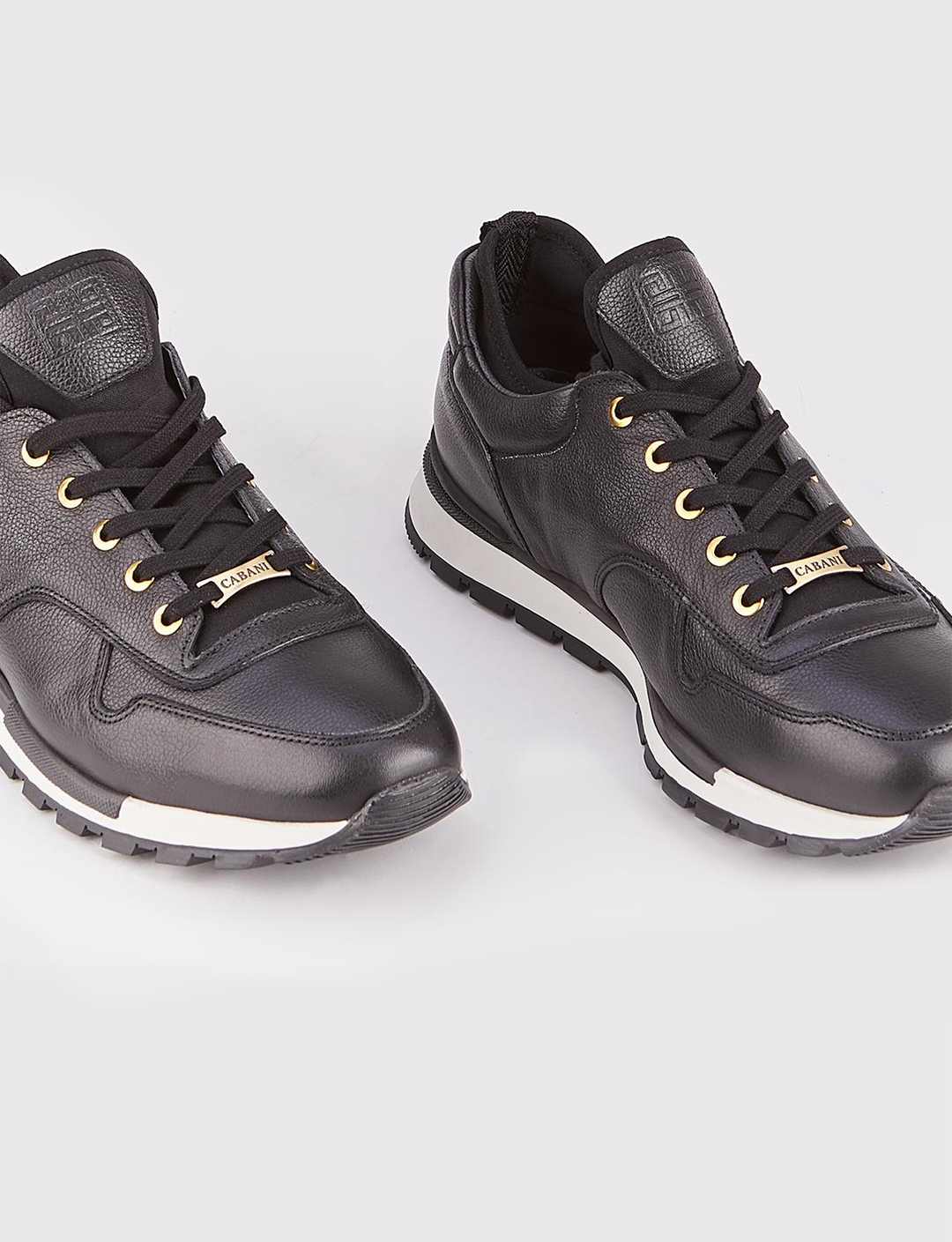 Hakiki Deri Siyah Bağcıklı Beyaz Termo Taban Erkek Spor Ayakkabı