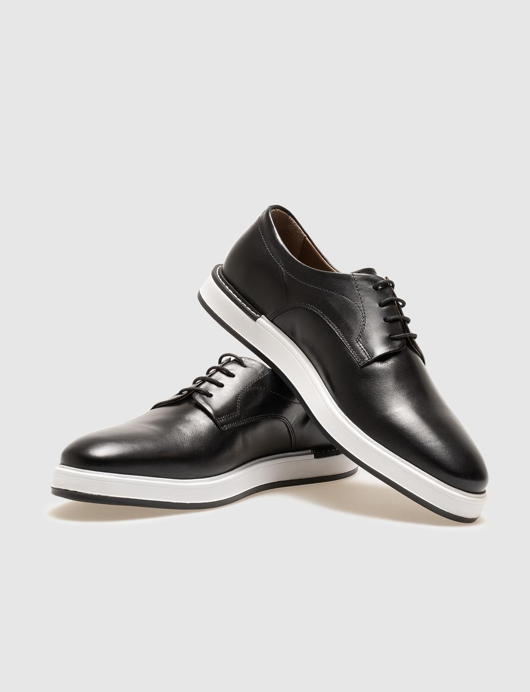 Hakiki Deri Siyah Bağcıklı Erkek Günlük Ayakkabı