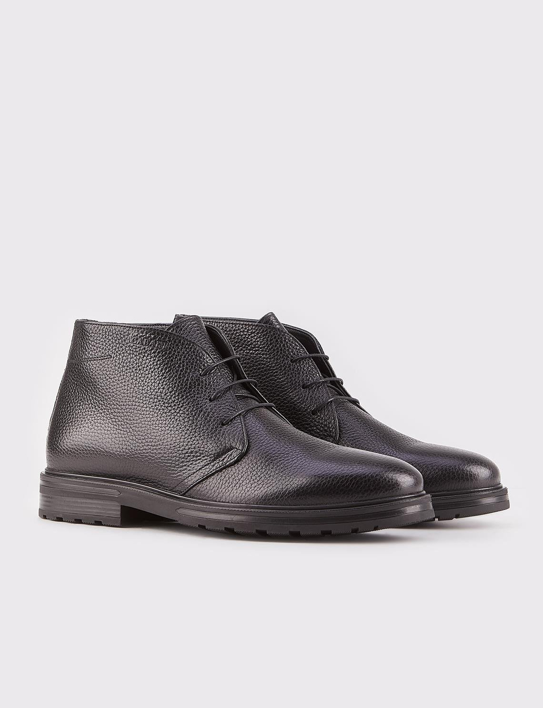 Hakiki Deri Siyah Bağcıklı Erkek Günlük  Bot