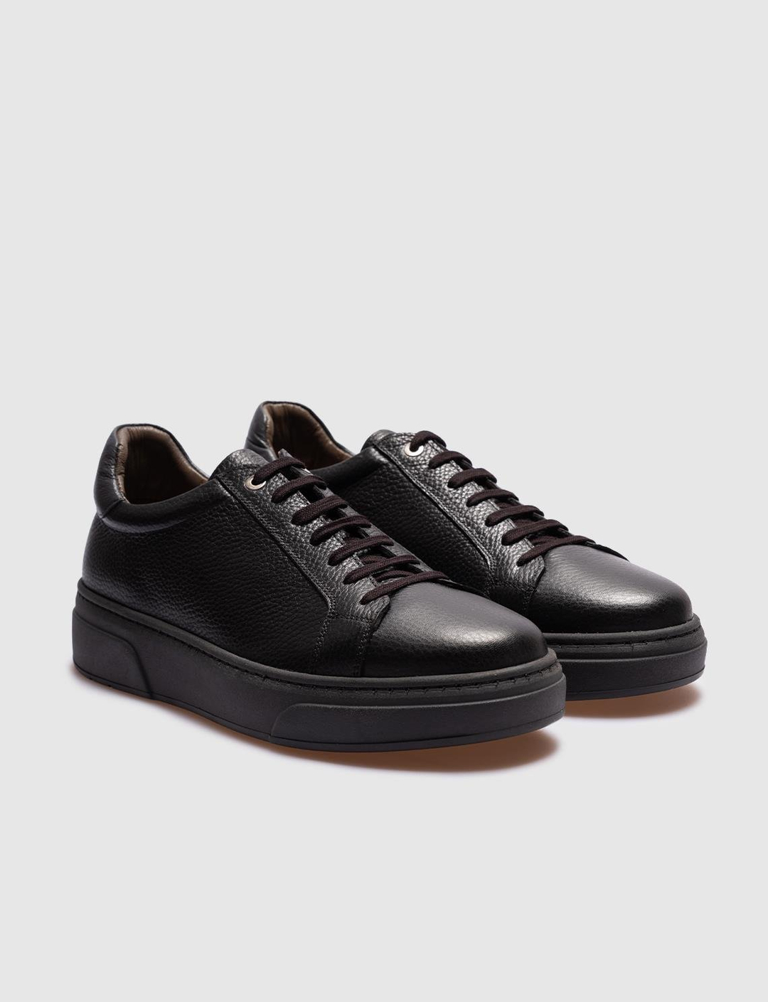 Hakiki Deri Siyah Bağcıklı Erkek Günlük Ayakkabı