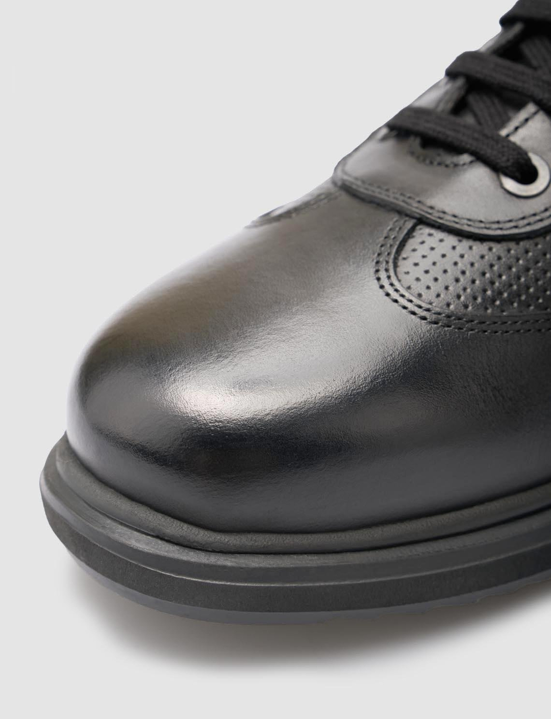 Hakiki Deri Siyah Bağcıklı Erkek Günlük Ayakkabı