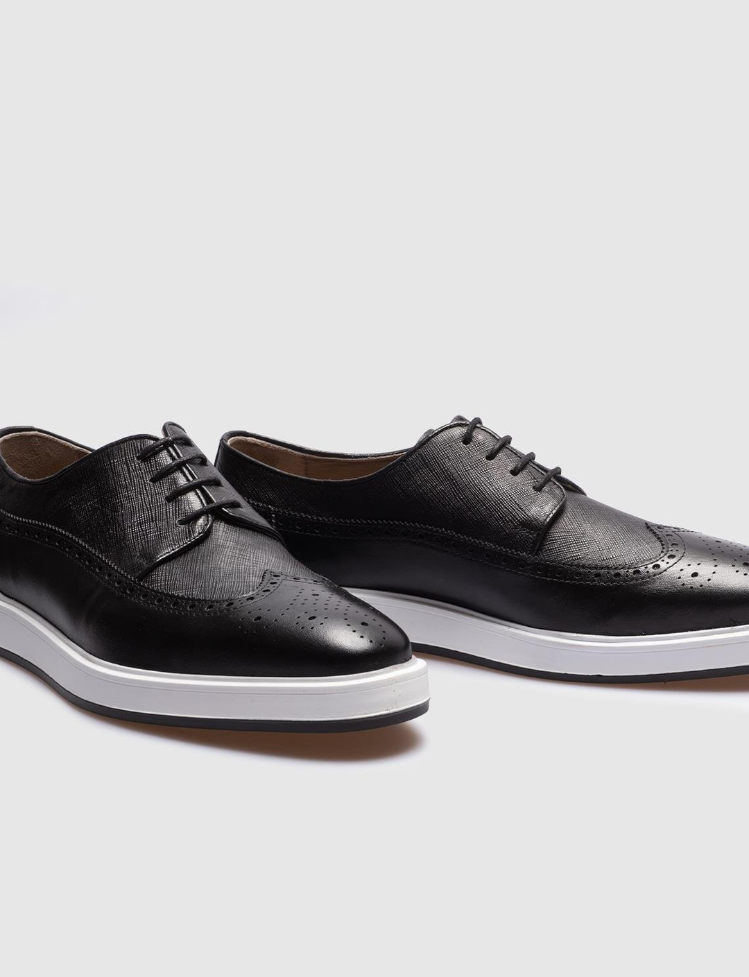Hakiki Deri Siyah Bağcıklı Erkek Günlük Ayakkabı