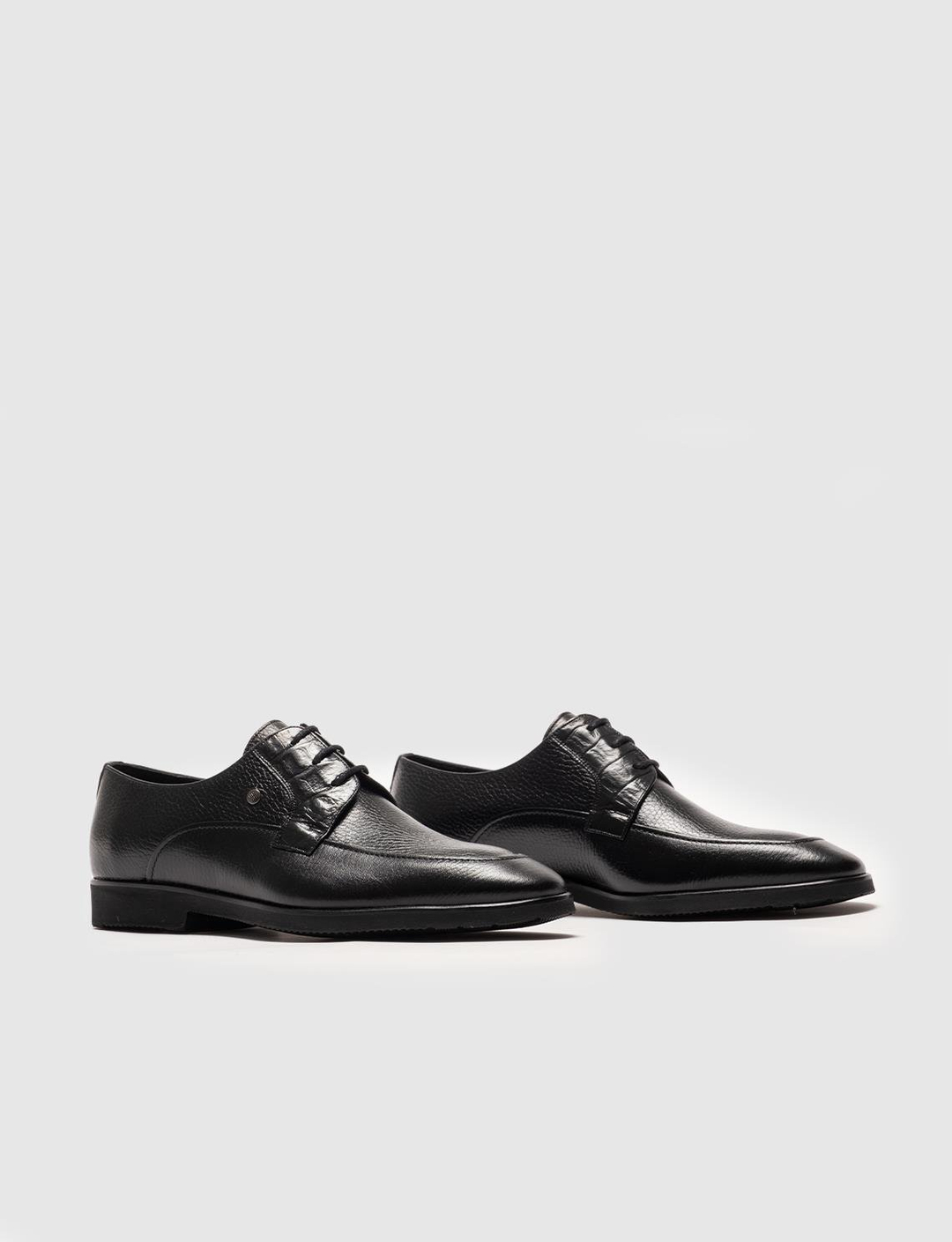 Hakiki Deri Siyah Bağcıklı Erkek Klasik Ayakkabı