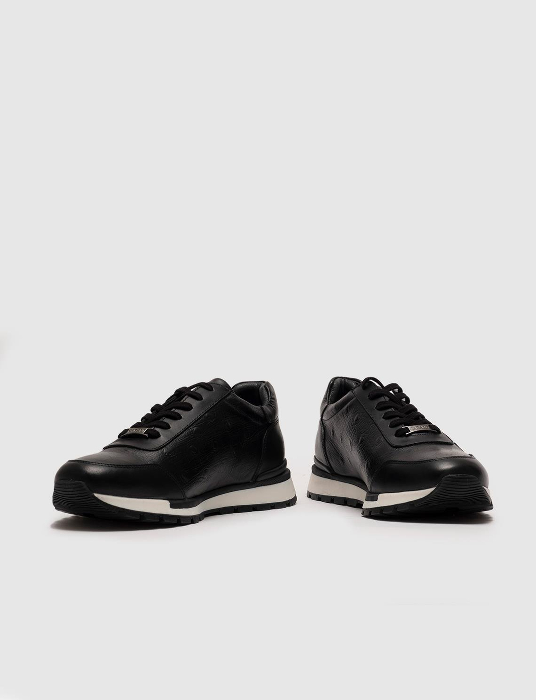 Hakiki Deri Siyah Bağcıklı Erkek Spor Ayakkabı