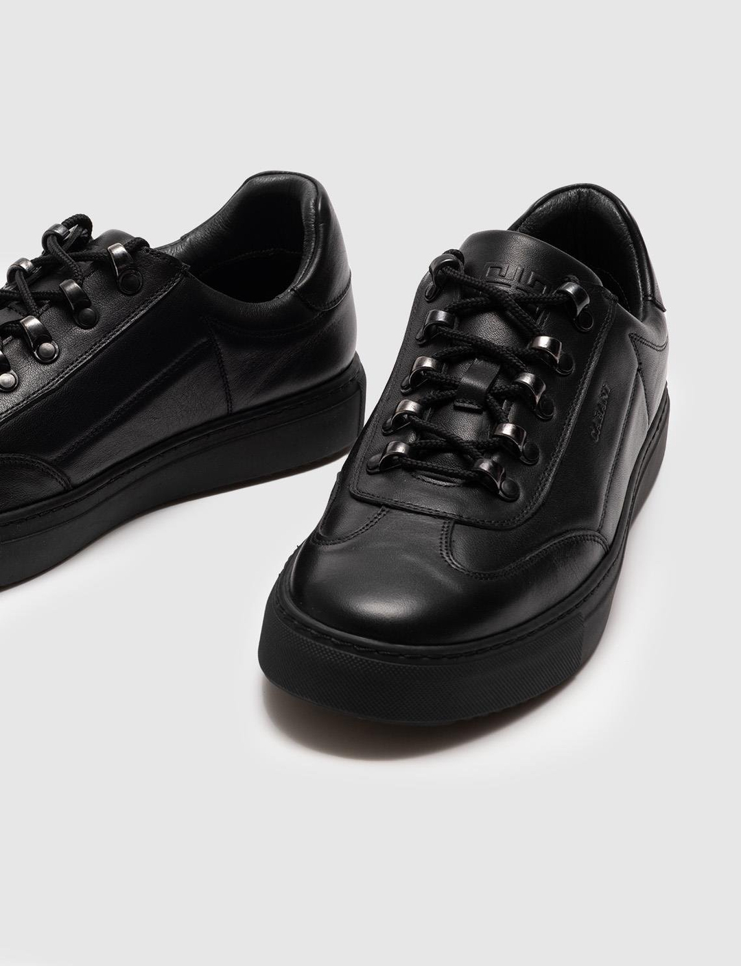 Hakiki Deri Siyah Bağcıklı Meşin Astar Erkek Günlük Ayakkabı