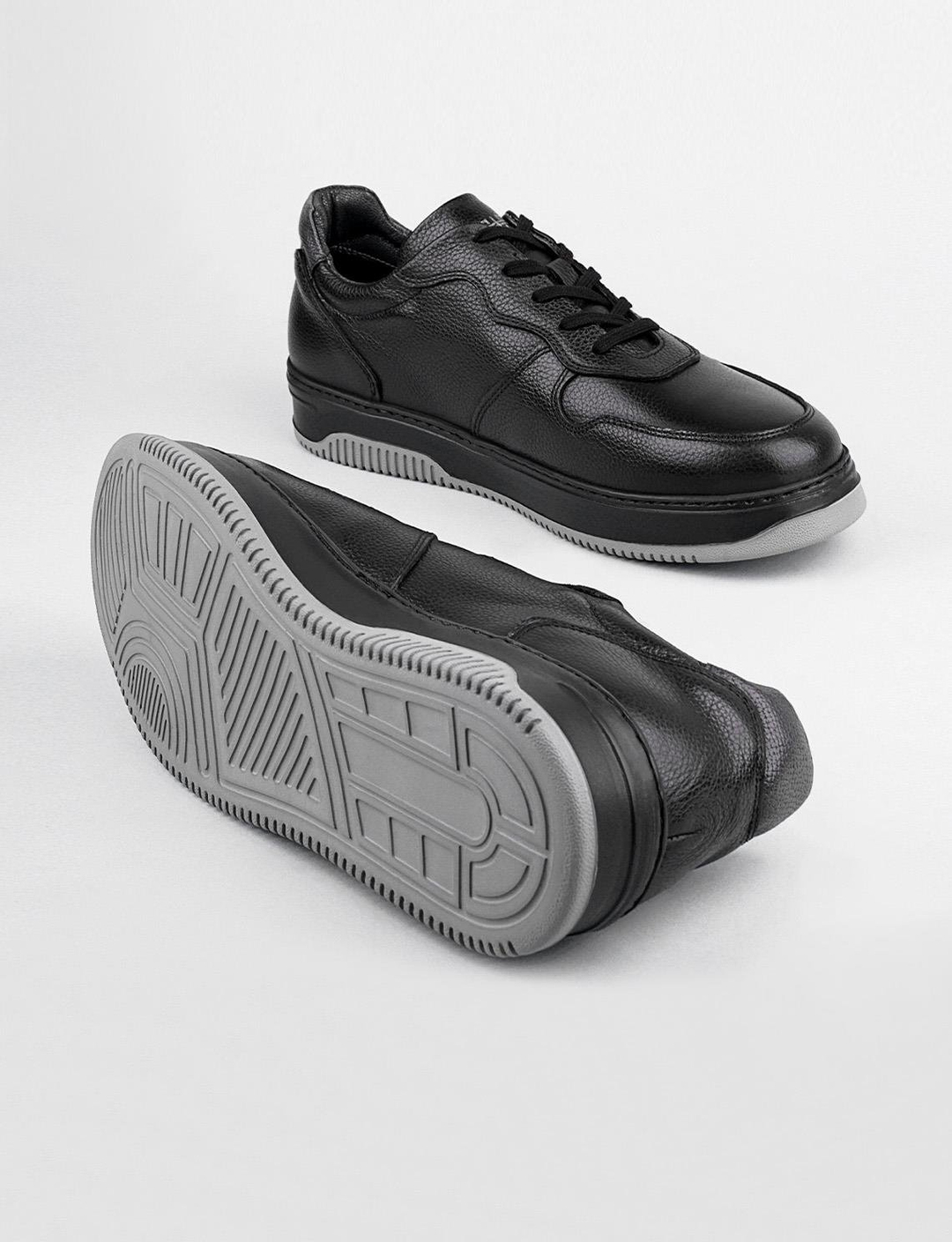 Hakiki Deri Siyah Berlin Bağcıklı Erkek Spor Ayakkabı