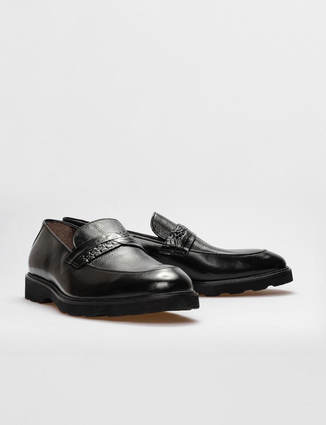 Hakiki Deri Siyah Erkek Ayakkabı