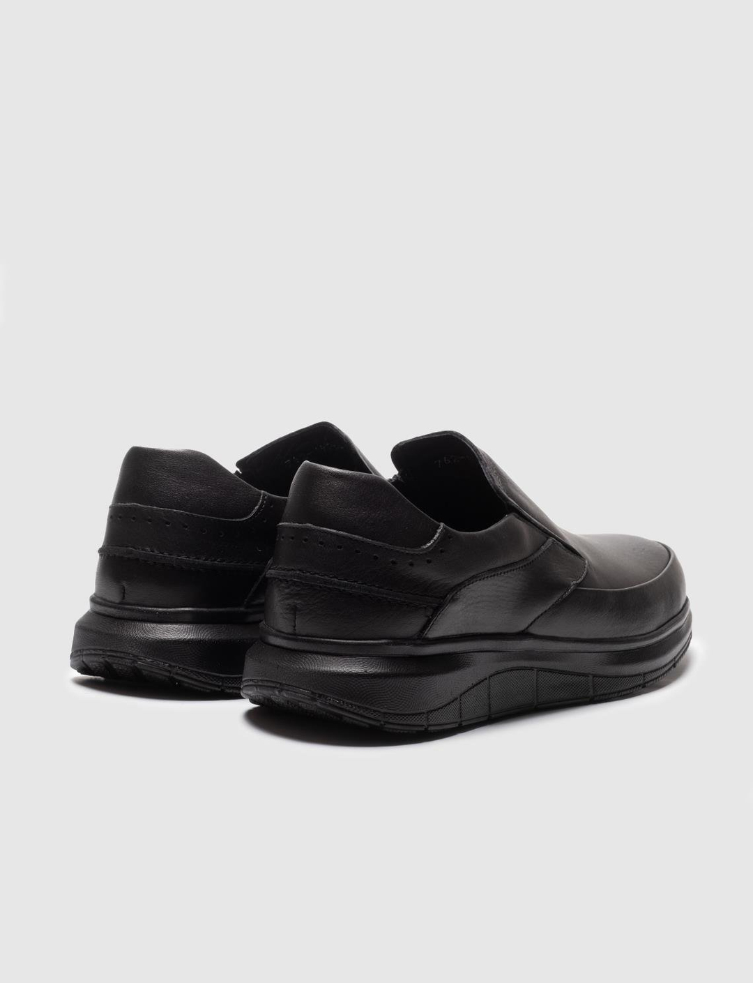 Hakiki Deri Siyah Erkek Günlük Ayakkabı