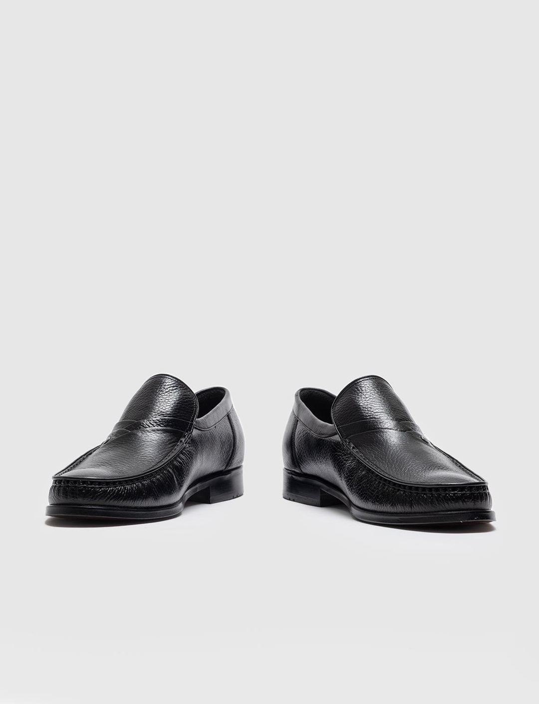 Hakiki Deri Siyah Erkek Günlük Ayakkabı