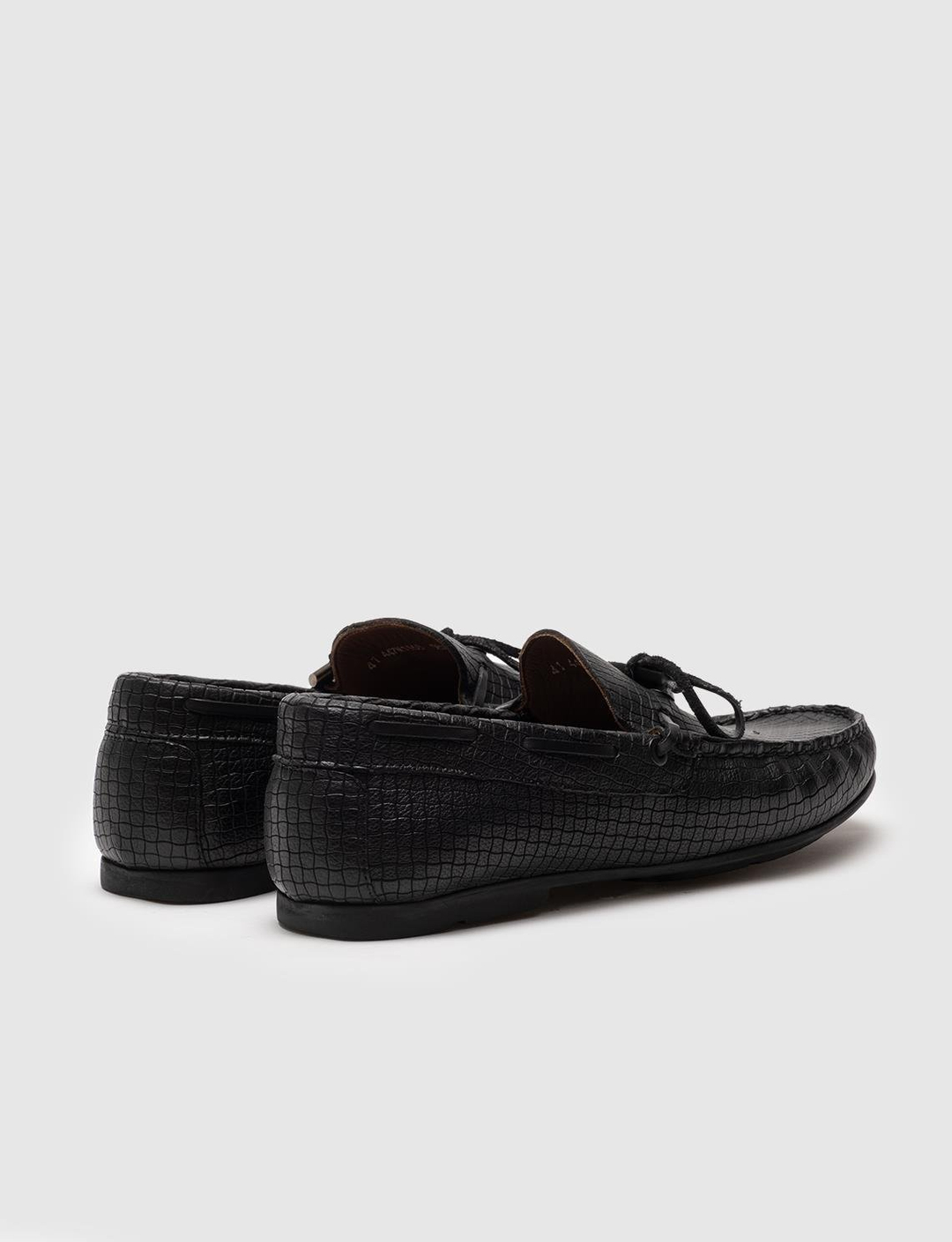 Hakiki Deri Siyah Erkek Günlük Ayakkabı