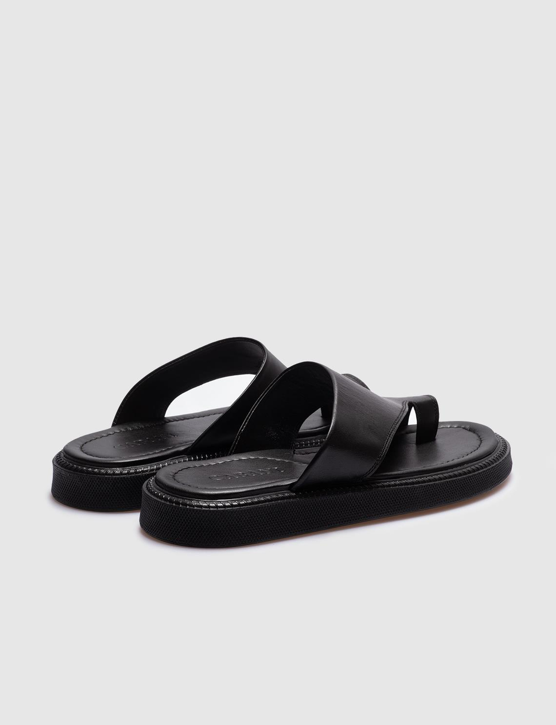 Hakiki Deri Siyah Erkek Günlük Terlik