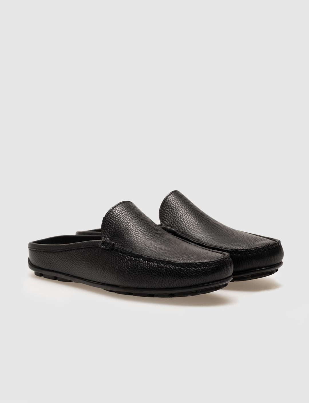 Hakiki Deri Siyah Erkek Günlük Terlik