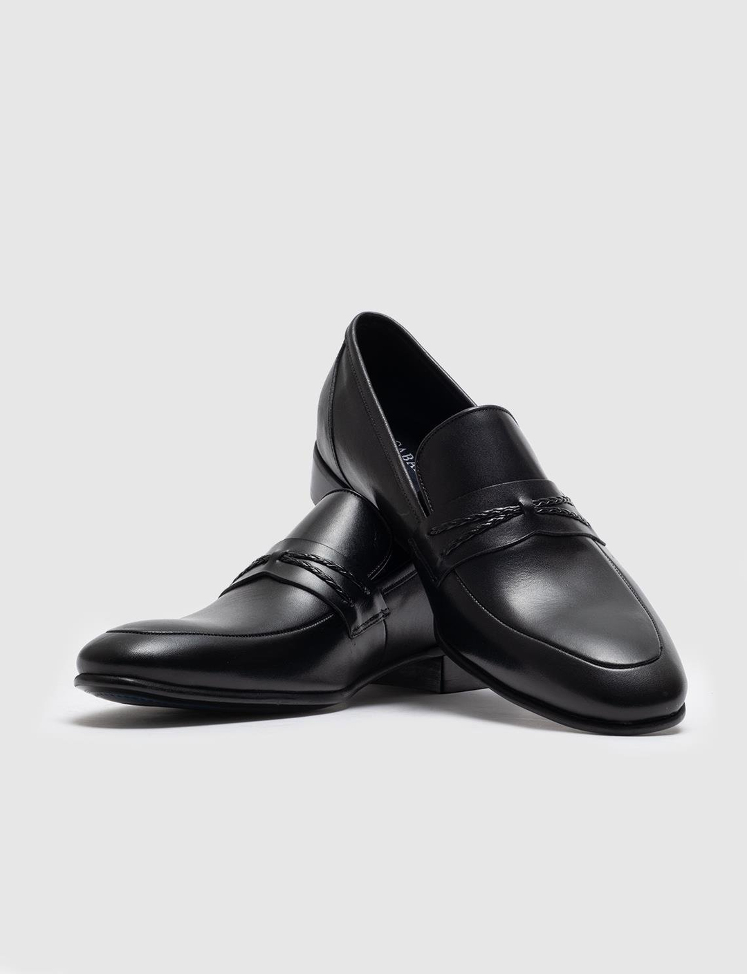 Men Black Genuine Leather Dress Shoes