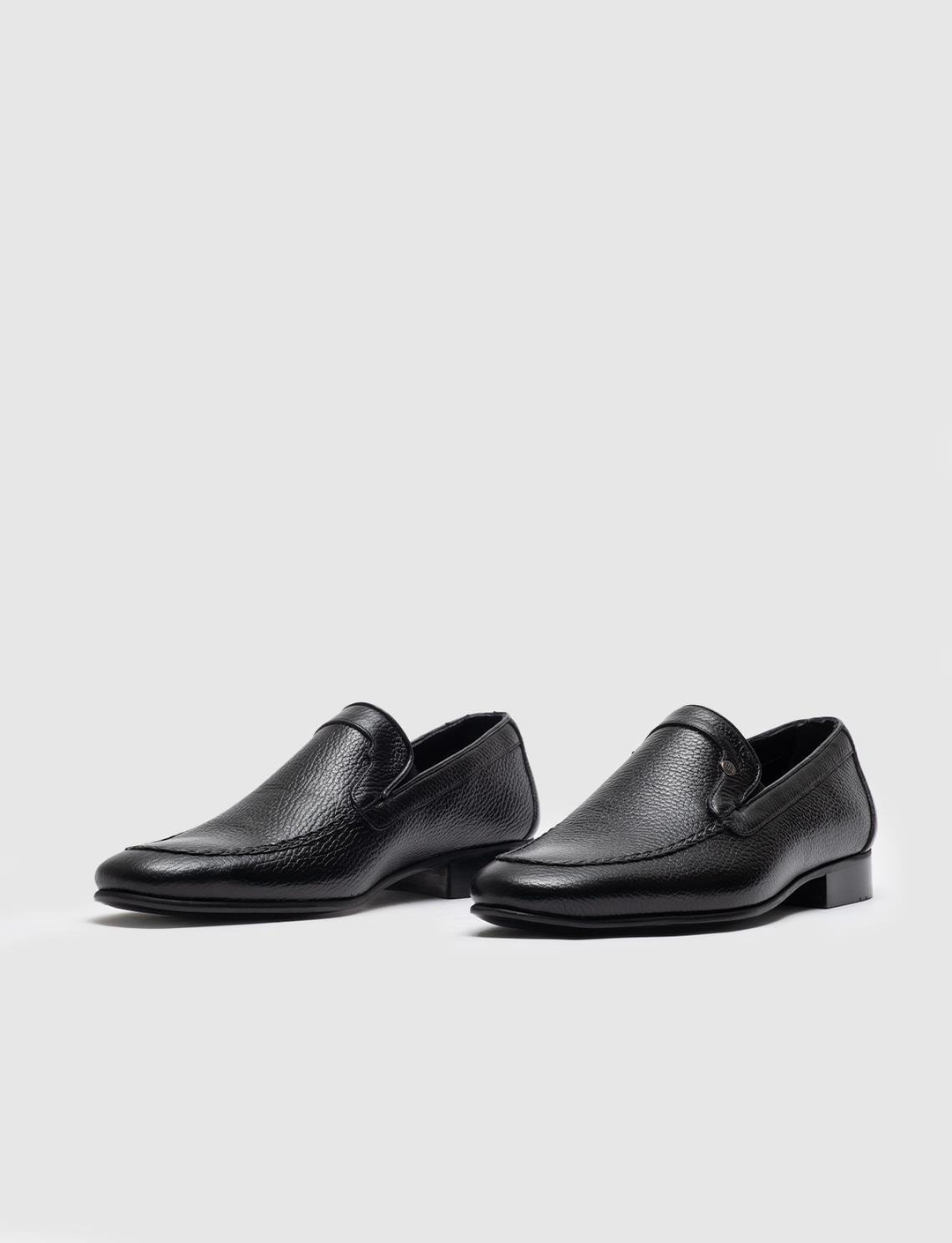 Men Black Genuine Leather Dress Shoes