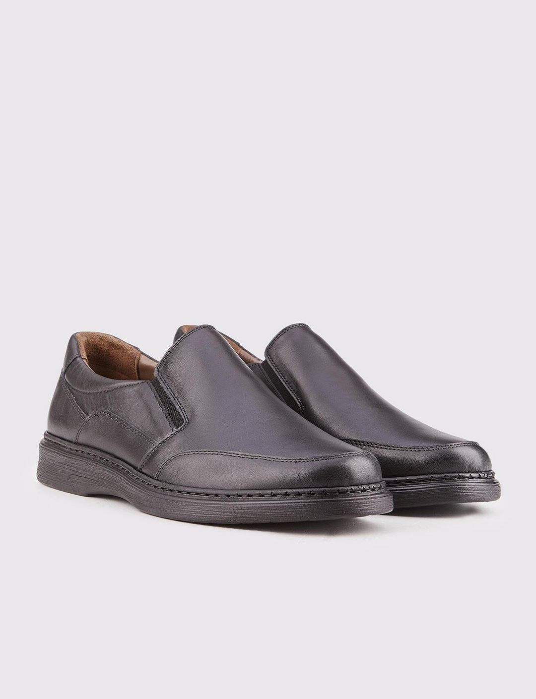 Hakiki Deri Siyah Günlük Erkek Ayakkabı