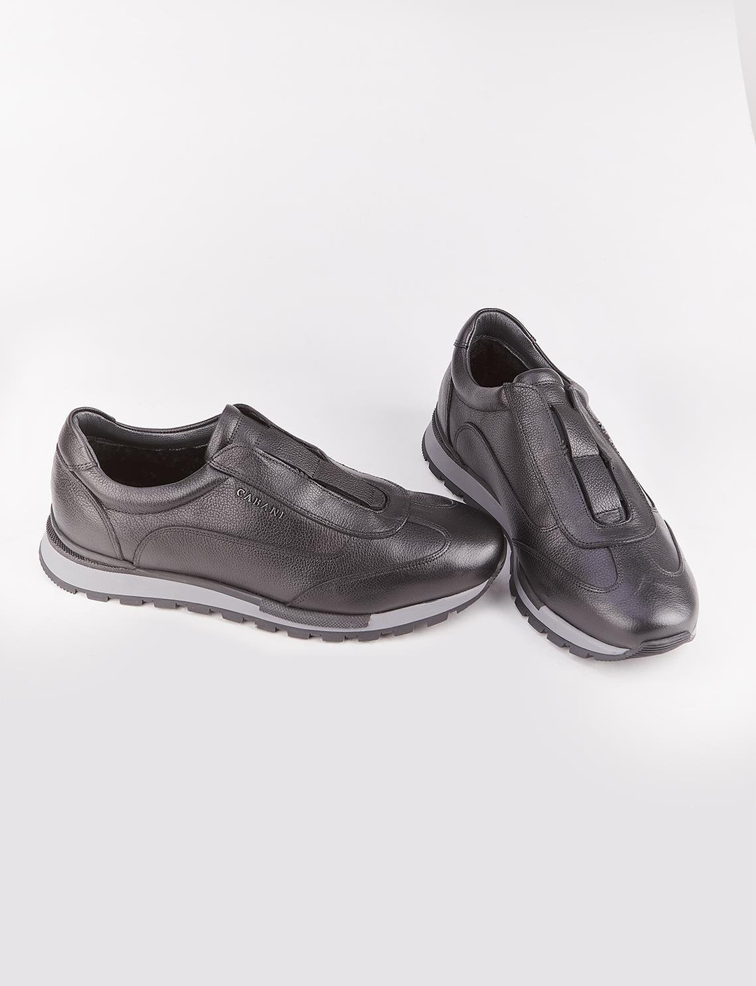 Hakiki Deri Siyah Kürklü Bağcıksız Erkek Spor Ayakkabı