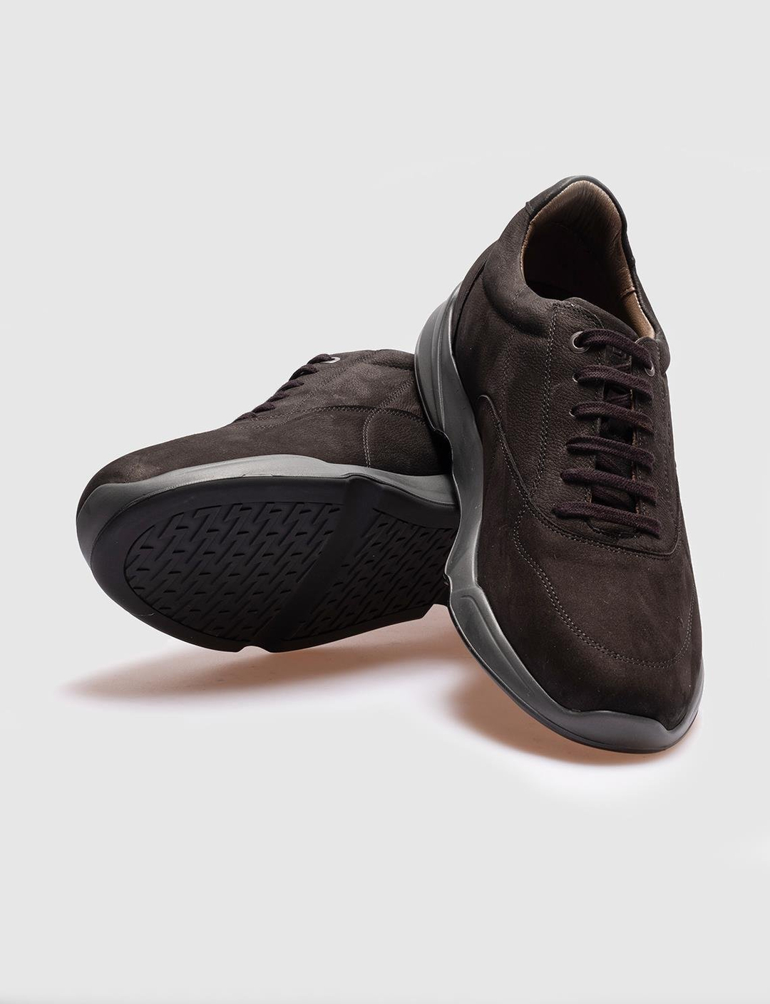 Men Black Nubuck Genuine Leather Lace Up Casual Shoes