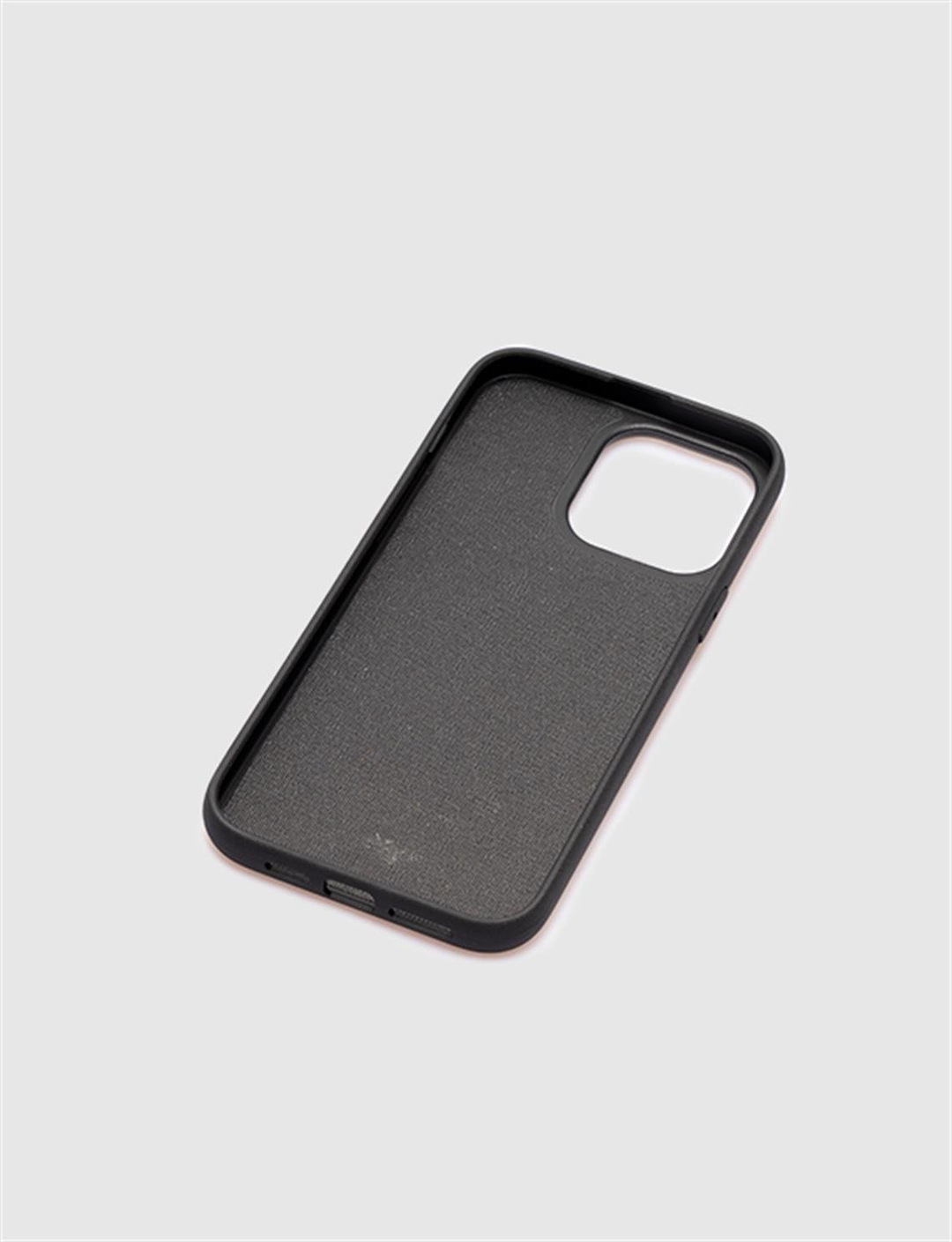 Hakiki Deri Siyah Unisex Telefon Kılıfı