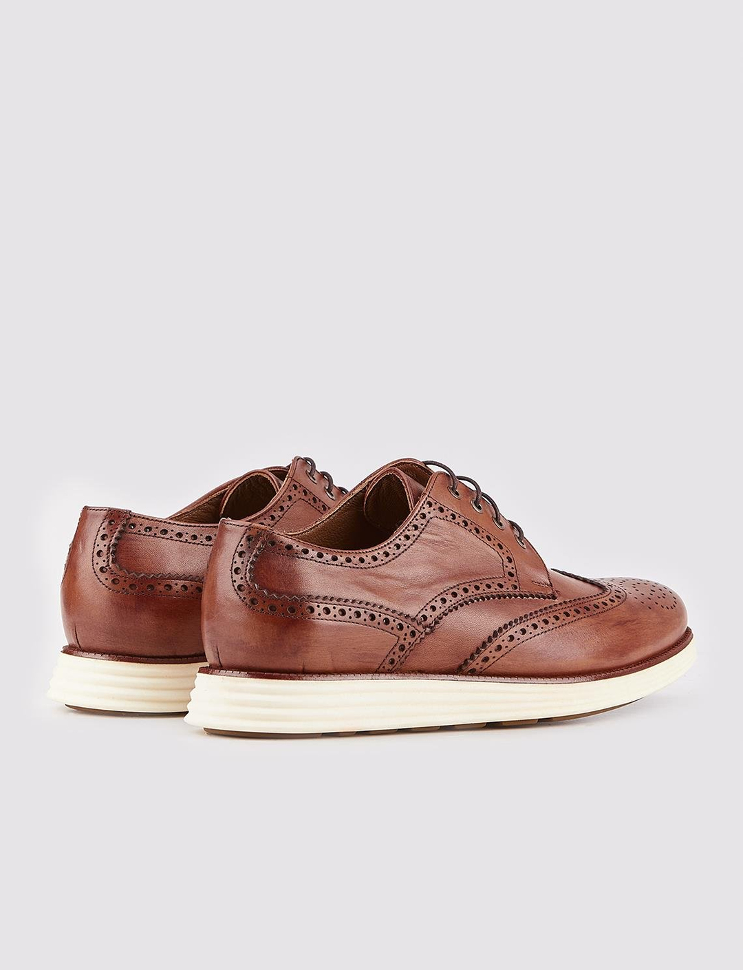 Men Tan Genuine Leather Casual Shoes